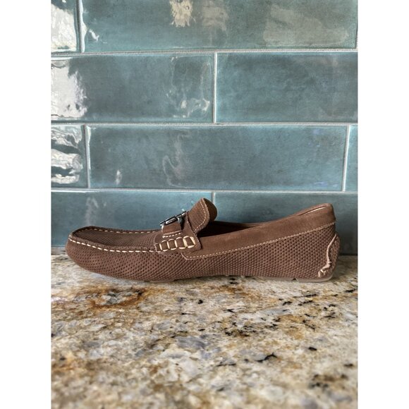 Men's 1901 Brown Suede Leather Driving Moccasins Loafers Size 7.5M - Picture 4 of 10